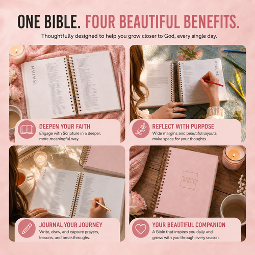 Pink Illustrating Bible, Spiral-bound